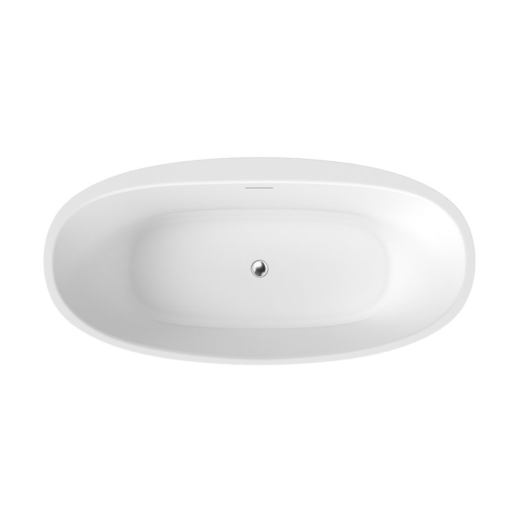 Altair 59" Glossy White Acrylic Freestanding Soaking Bathtub
