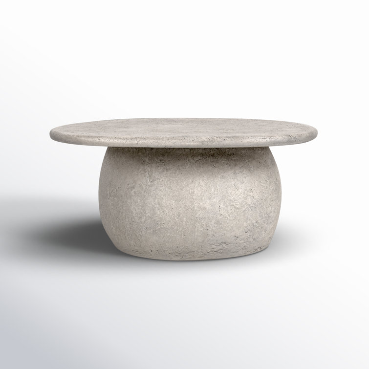 Ilya 42'' Gray Concrete Outdoor Coffee Table