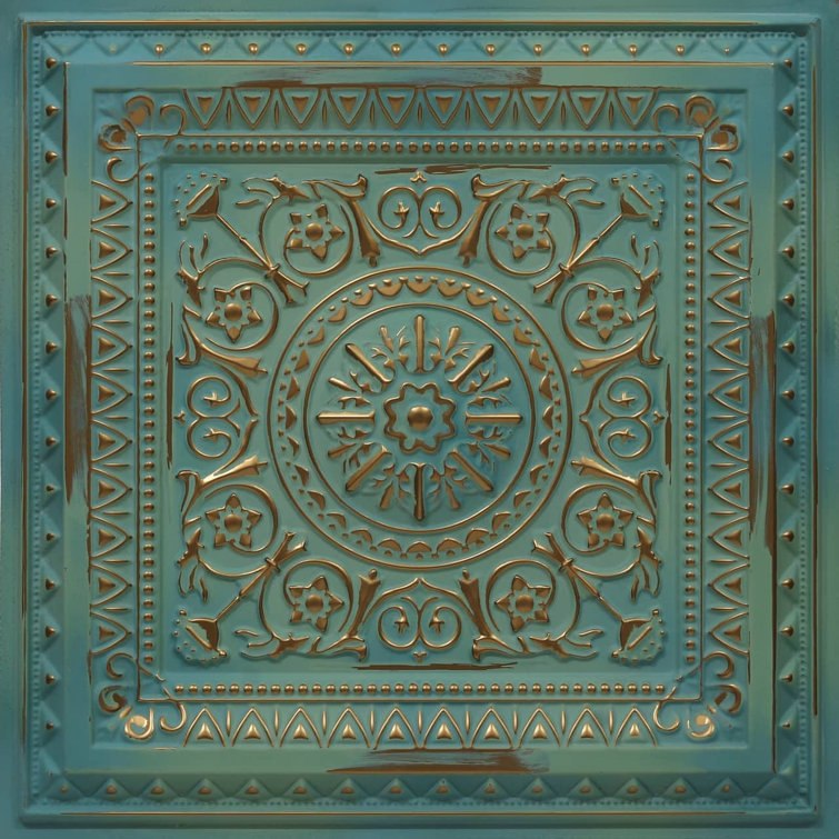 Vintage Tin 24" x 24" PVC Ceiling Tile