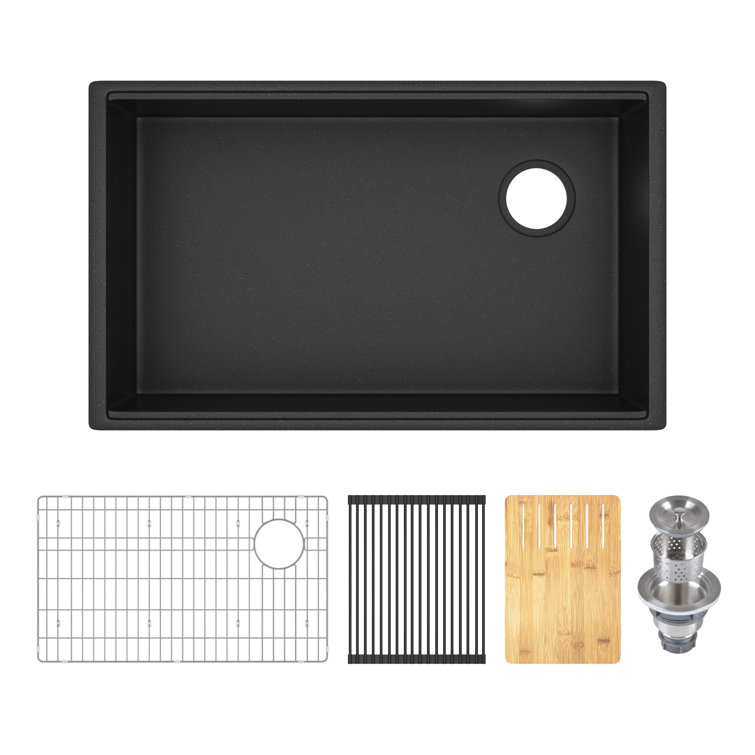 30-Inch Dark Brown Stainless Steel Farmhouse Drop-In Sink
