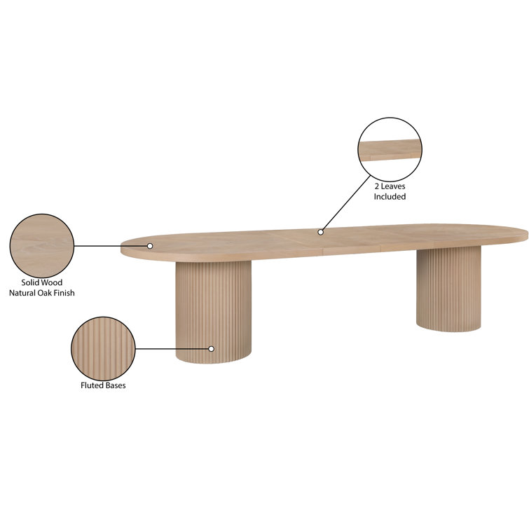 Ivona Natural Oak Extendable Oval Dining Table