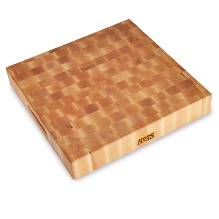 Large Maple Wood Reversible Chopping Block, 18" x 18"