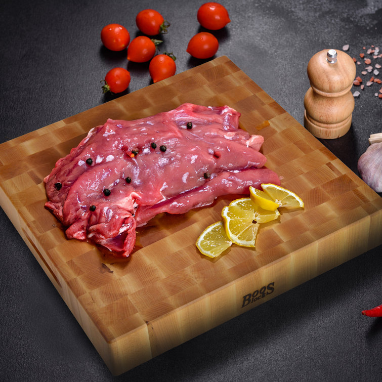 Large Maple Wood Reversible Chopping Block, 18" x 18"