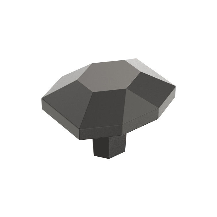 St. Vincent Black Bronze Geometric Cabinet Knob with Mounting Hardware