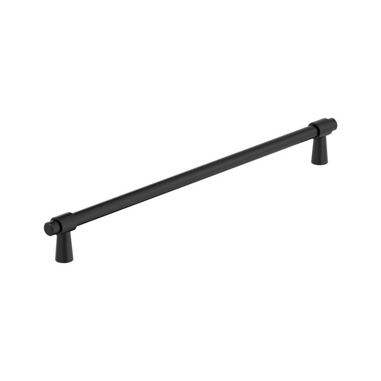 Matte Black 12-5/8 Inch Modern Industrial Bar Pull