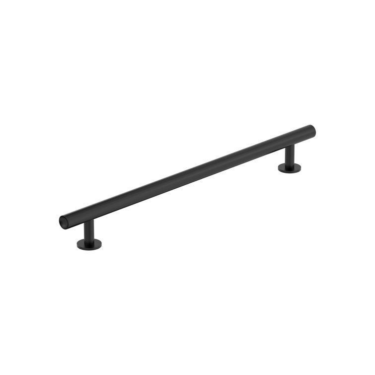 Matte Black Modern Cabinet Drawer Pull with Mounting Hardware