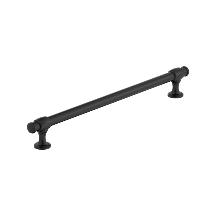 Matte Black 10-1/16" Modern Industrial Cabinet Pull