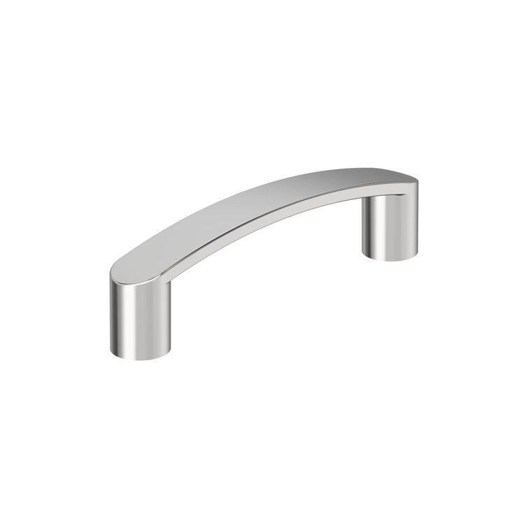 Polished Chrome 3" Modern Bar Cabinet Pull
