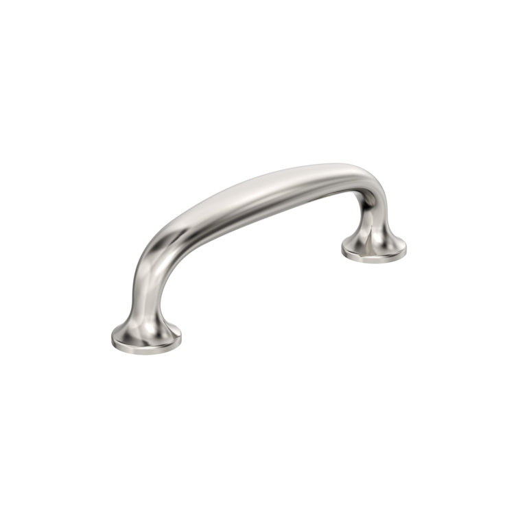 Polished Nickel 3-Inch Bar Cabinet Pull with Mounting Hardware