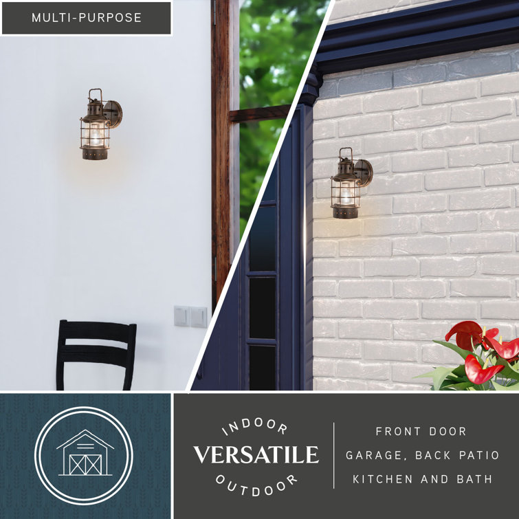 Burnished Bronze Nautical Lantern Outdoor Wall Light