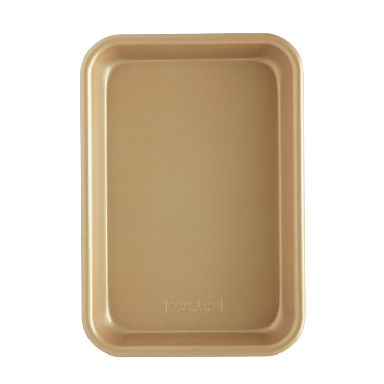 Compact Gold Aluminum Nonstick Eighth Sheet Pan