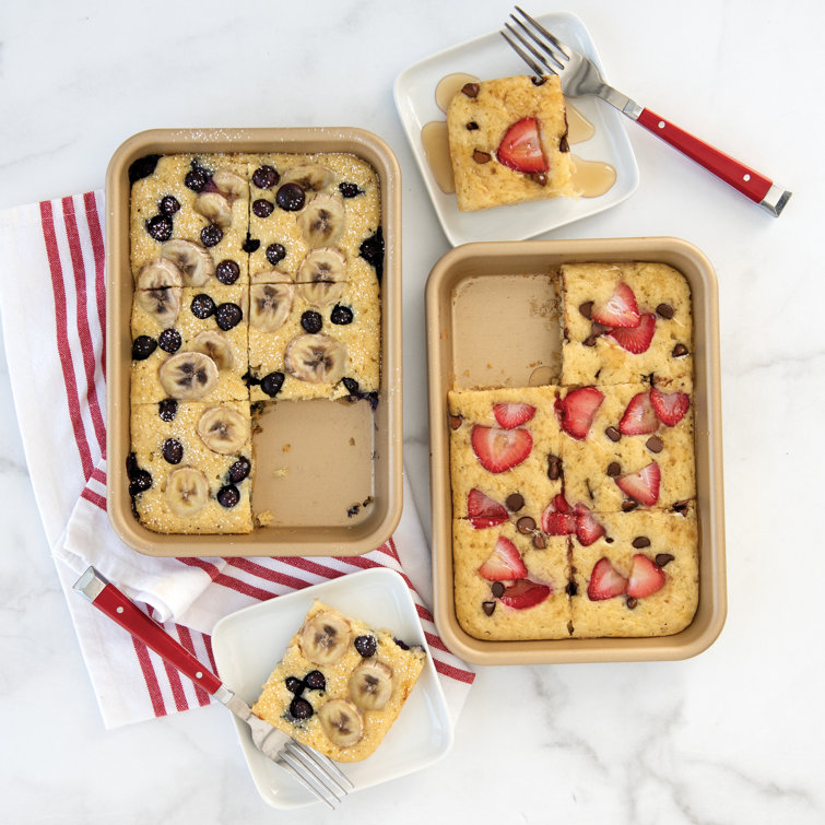 Compact Gold Aluminum Nonstick Eighth Sheet Pan