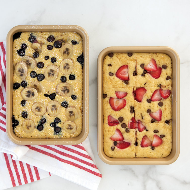 Compact Gold Aluminum Nonstick Eighth Sheet Pan