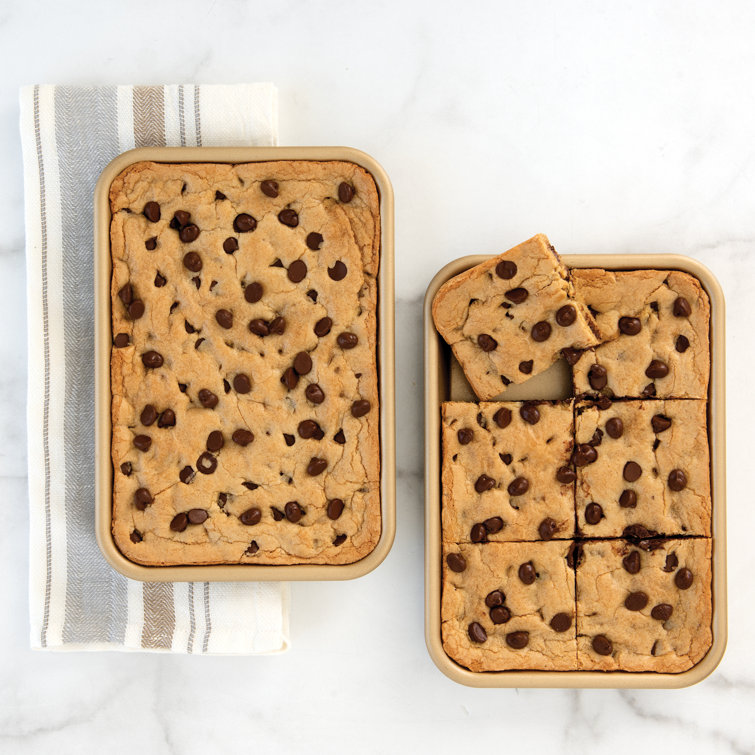 Compact Gold Aluminum Nonstick Eighth Sheet Pan