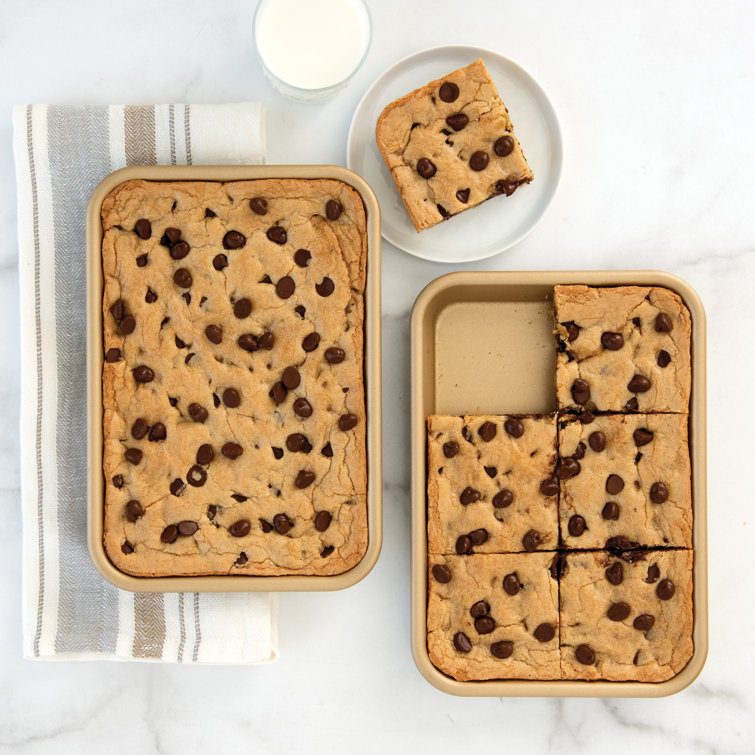 Compact Gold Aluminum Nonstick Eighth Sheet Pan