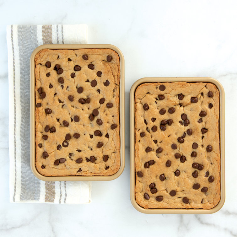 Compact Gold Aluminum Nonstick Eighth Sheet Pan