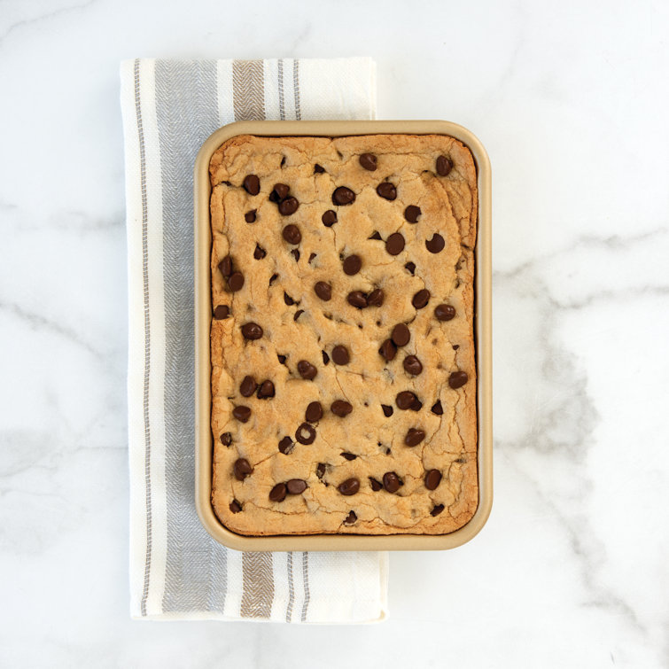 Compact Gold Aluminum Nonstick Eighth Sheet Pan