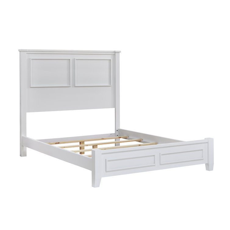 White Pine Transitional Queen Panel Bed with Headboard