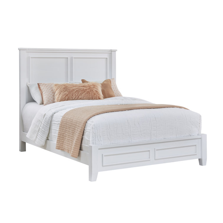 White Pine Transitional Queen Panel Bed with Headboard