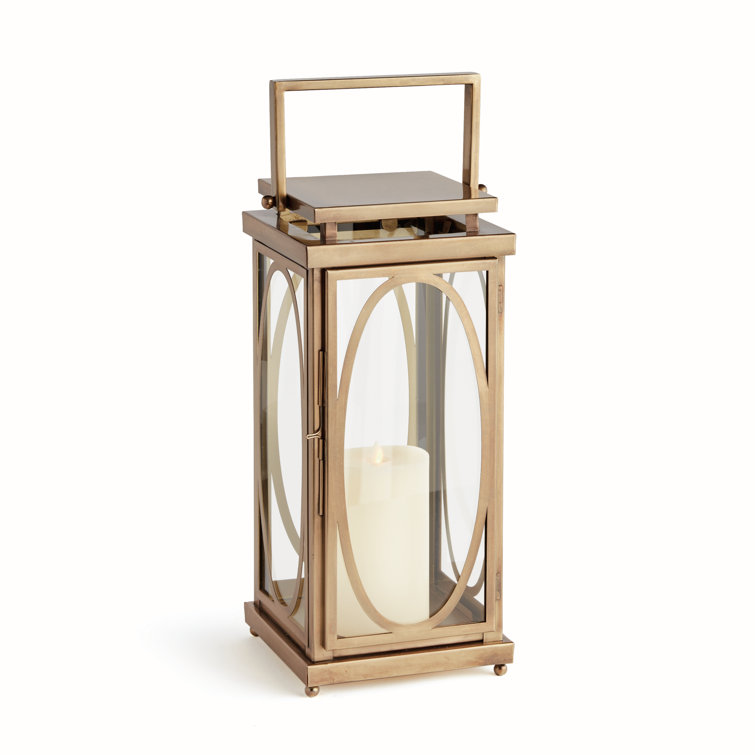 Gold Hanging Colonial Revival Candle Lantern