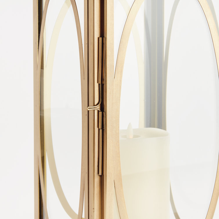 Gold Hanging Colonial Revival Candle Lantern