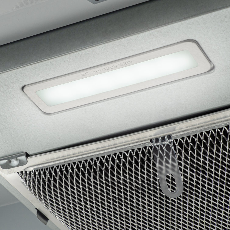30-Inch White Convertible Stainless Steel Under Cabinet Range Hood