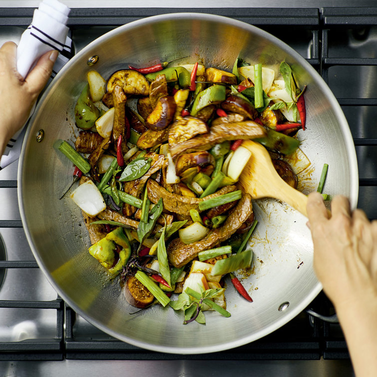 KitchenAid 15-Inch Stainless Steel Induction Wok with Handles