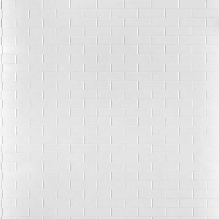 Gloss White 3D Faux Brick PVC Wall Panels 96 sq.ft.