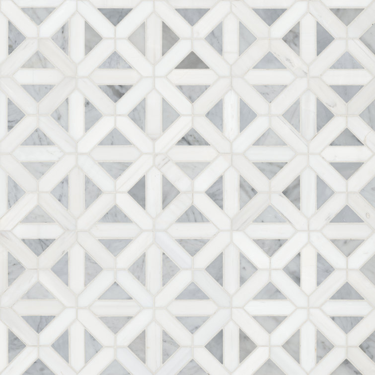Bianco Dolomite 12'' x 12'' White Marble Mosaic Tile