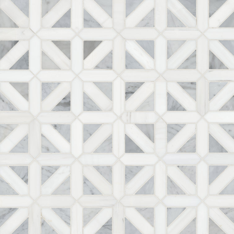 Bianco Dolomite 12'' x 12'' White Marble Mosaic Tile