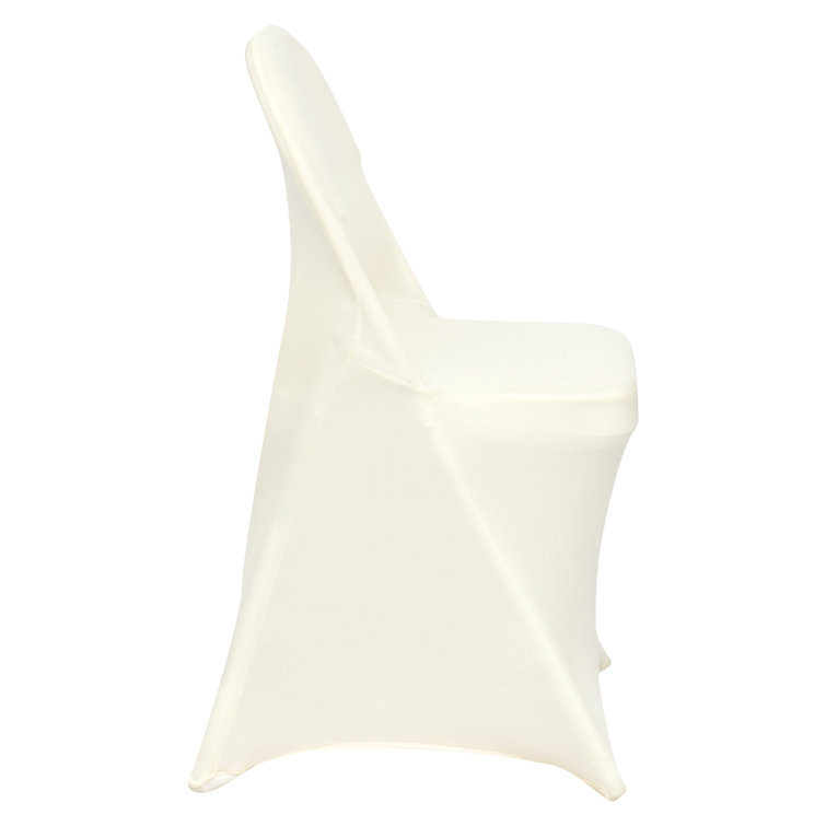 Ivory Stretch Spandex Chair Covers for Dining and Events