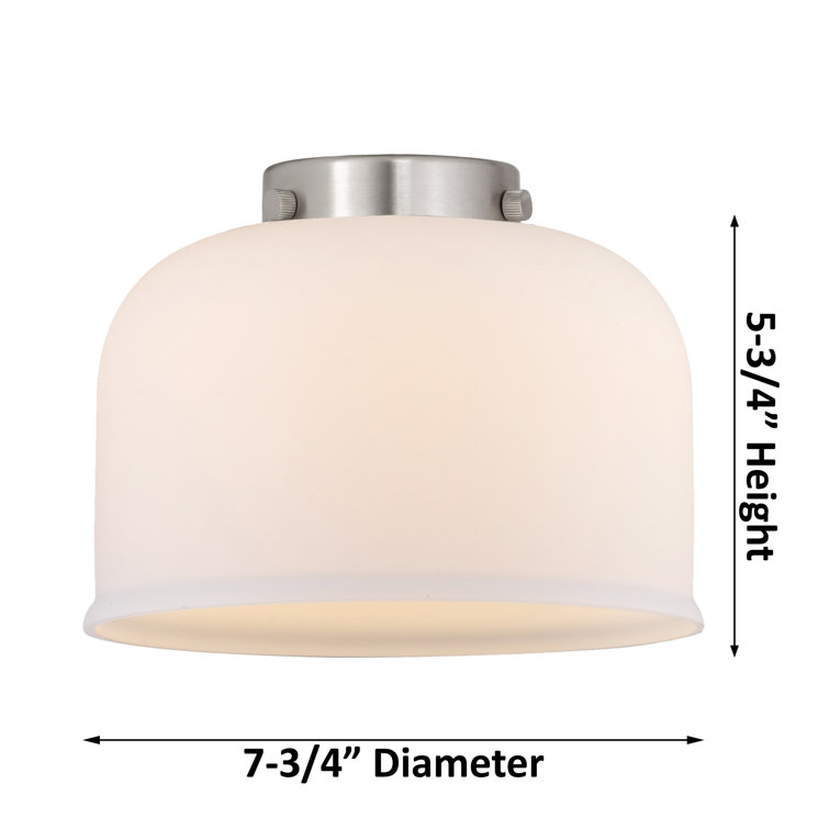 Brushed Brass and Glass Dimmable Flush Mount Light