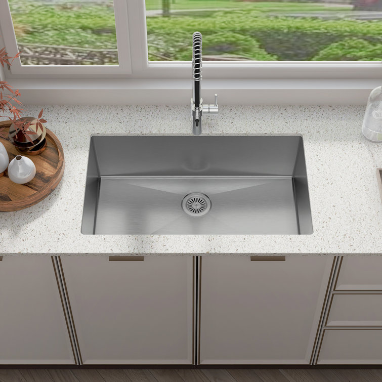 Sinber 32" Stainless Steel Single Bowl Undermount Kitchen Sink