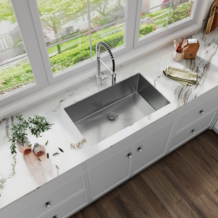 Sinber 32" Stainless Steel Single Bowl Undermount Kitchen Sink