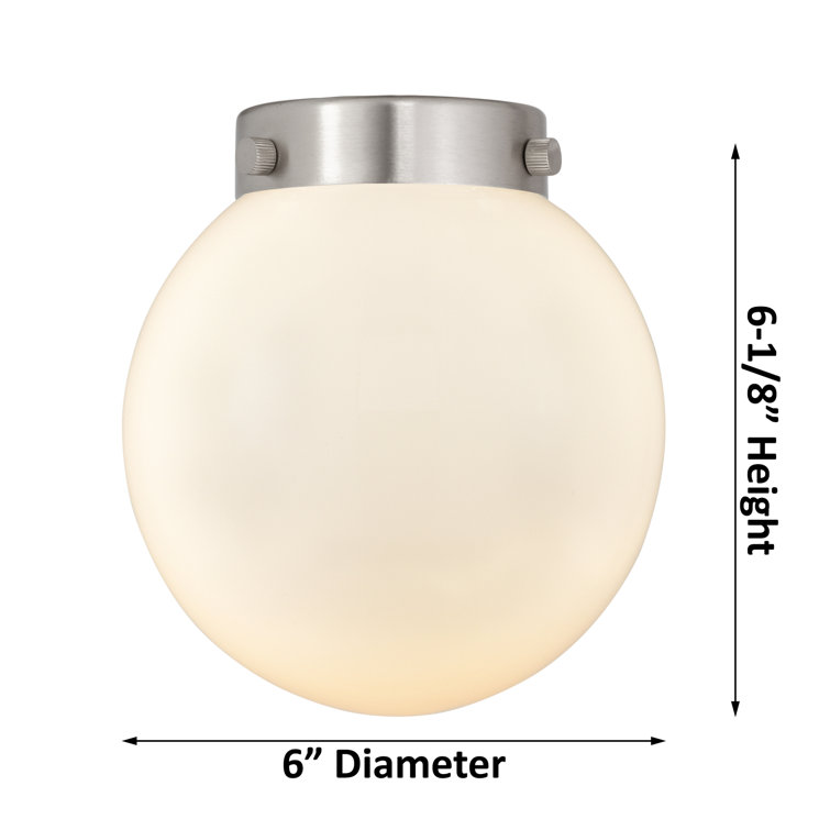 Beacon Matte Black 8.25'' Indoor/Outdoor Semi-Flush Ceiling Light