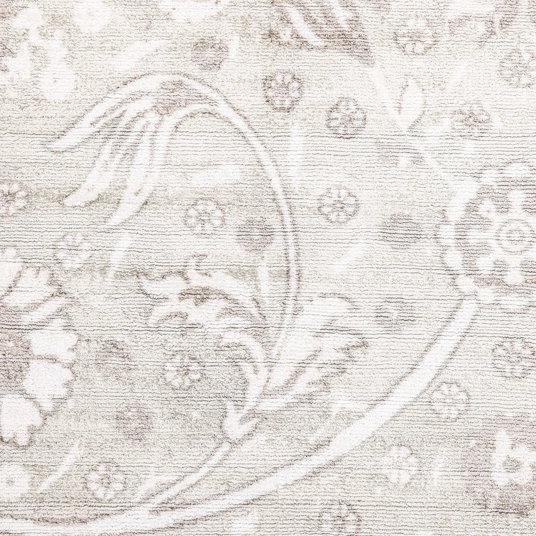 Alabaster Elegance 8' x 10' Hand-Knotted Viscose Area Rug