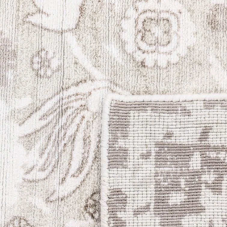 Alabaster Elegance 8' x 10' Hand-Knotted Viscose Area Rug