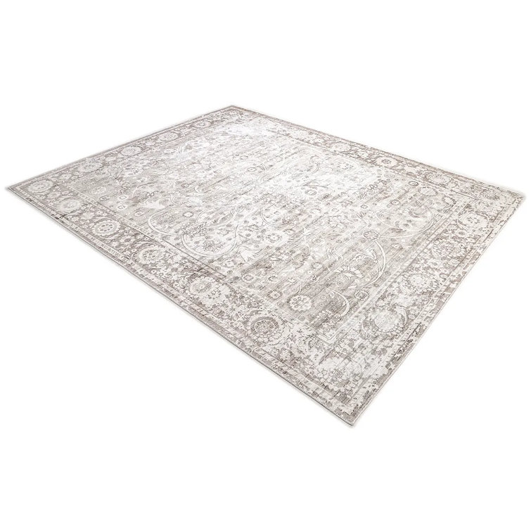 Alabaster Elegance 8' x 10' Hand-Knotted Viscose Area Rug
