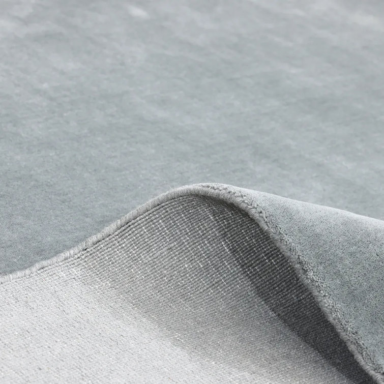 Gray Handmade Wool 8' x 10' Rectangular Area Rug