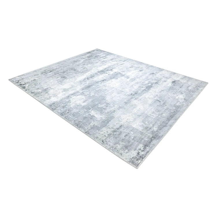 Ivory Abstract Handmade Viscose 9' x 12' Area Rug