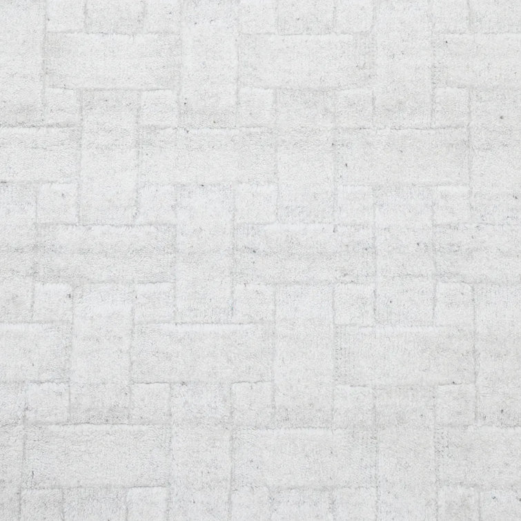 Handmade Gray Wool Basket Weave Runner Rug 2'6" x 8'