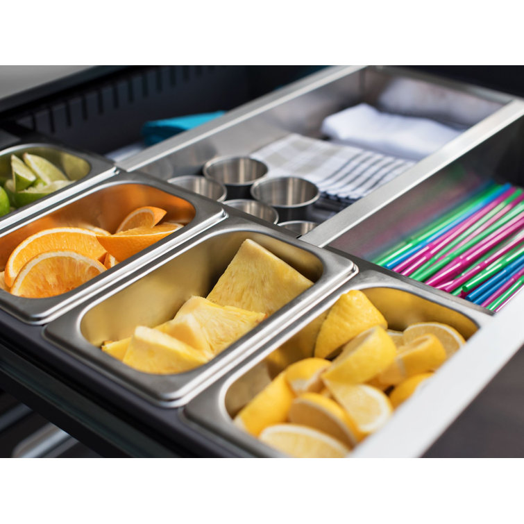 Slate Gray Aluminum Modular Outdoor Kitchen with Stainless Steel Countertop