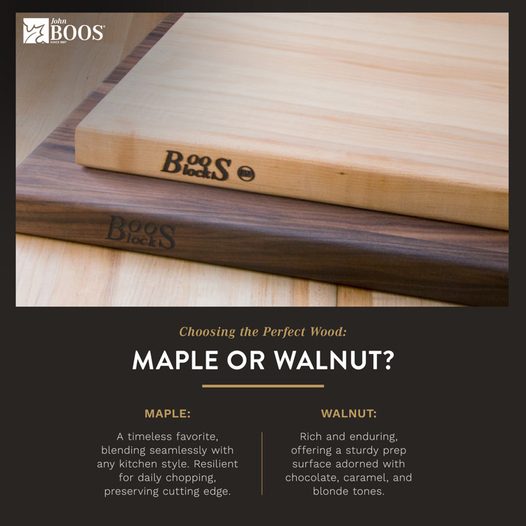Maple Wood Round Cutting Board with Bun Feet, 12-Inch Diameter