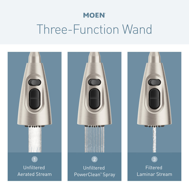 Stainless Steel Pull-out Spray Kitchen Faucet with Water Filtration