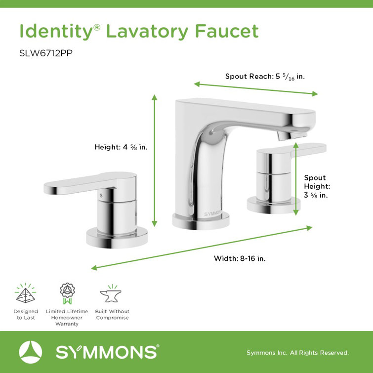 Polished Chrome Widespread Two-Handle Bathroom Faucet with Push Pop Drain