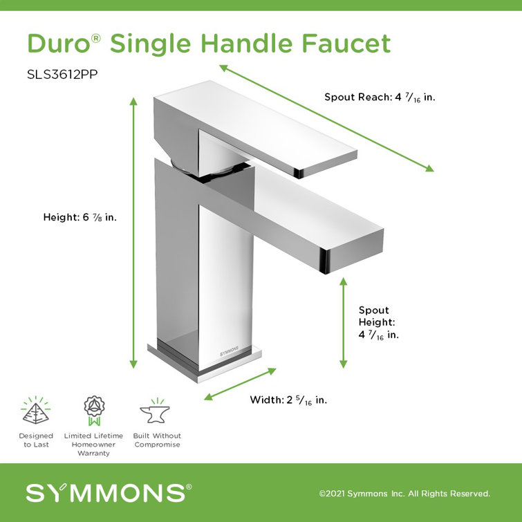 Polished Chrome Single-Handle Bathroom Faucet with Push Pop Drain