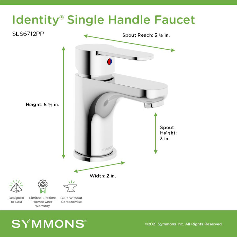 Polished Chrome Single-Handle Bathroom Faucet with Push Pop Drain