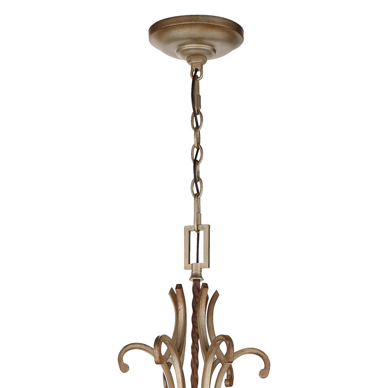 Raven Bronze and Gold 10-Light Dimmable Chandelier with Clear Glass Shades