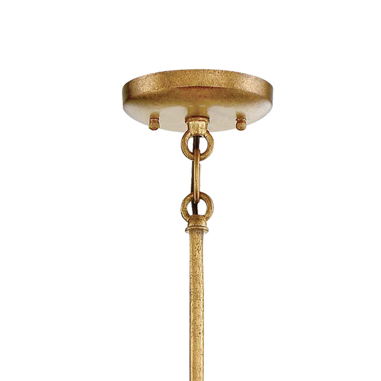Pandora Gold Leaf 4-Light Semi-Flush Mount Drum Pendant