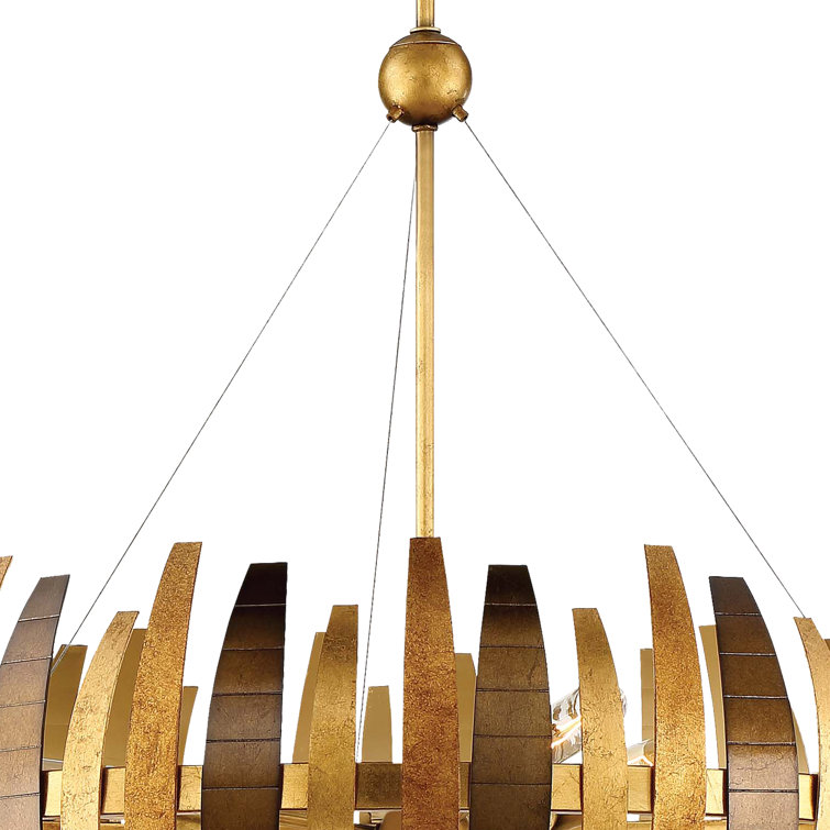 Ardor Gold 6-Light Sputnik Chandelier with Adjustable Height